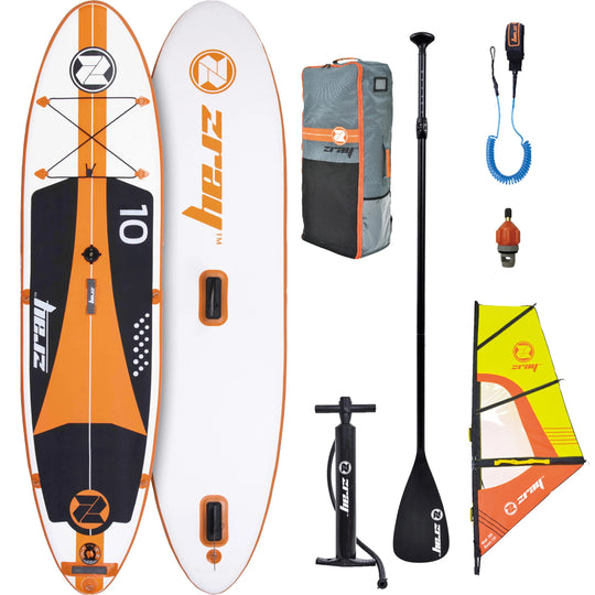 ZRAY SUP Windsurfing W1 Stand Up Paddle Board 305x76x15 cm Komplettset orange - Zray.Store