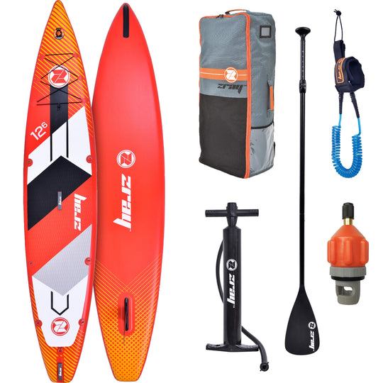ZRAY SUP Racing R1 Rapid Stand Up Paddle Board 381x76x15 cm complete set red
