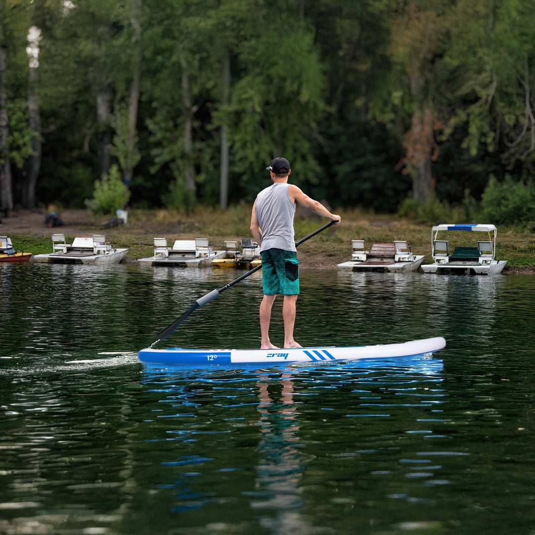 ZRAY SUP All Around Advanced X3 aufblasbares Stand Up Paddle Board 365x81x15cm Komplettset dunkelblau
