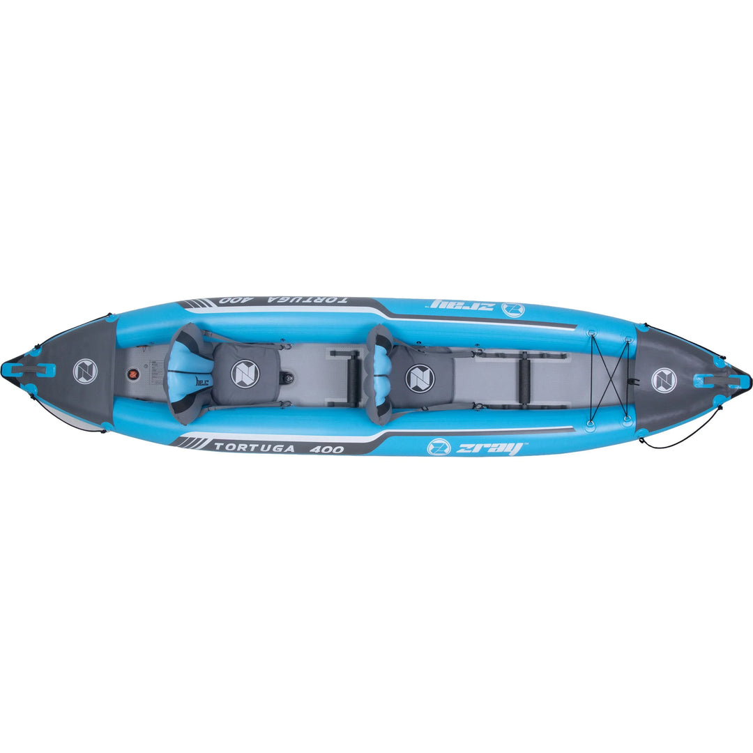 ZRAY Kajak TORTUGA 400 für 2 Personen 386 x 86 x 52 cm inklusive Pumpe, Paddel und Tragetasche - Zray.Store