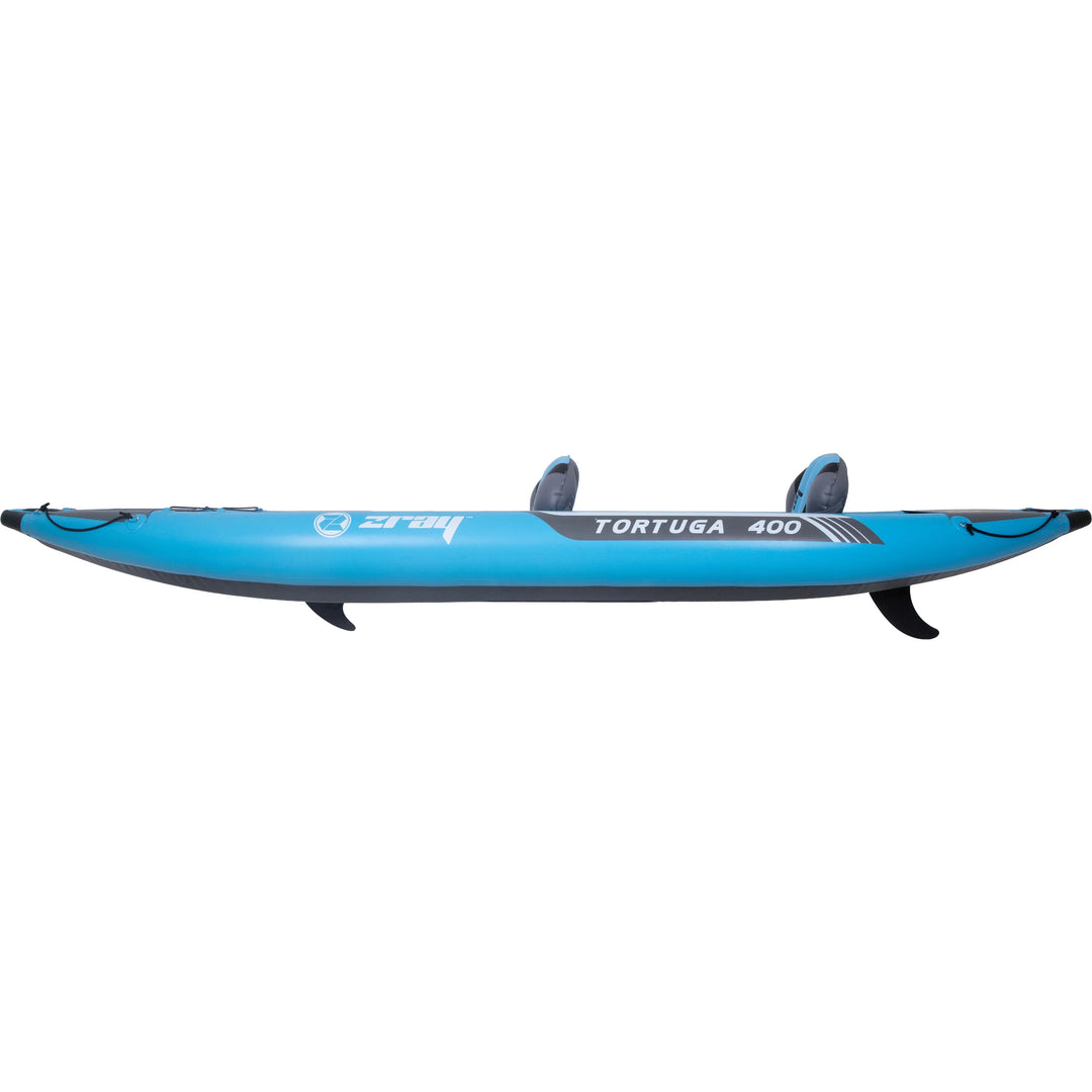 ZRAY Kajak TORTUGA 400 für 2 Personen 386 x 86 x 52 cm inklusive Pumpe, Paddel und Tragetasche - Zray.Store