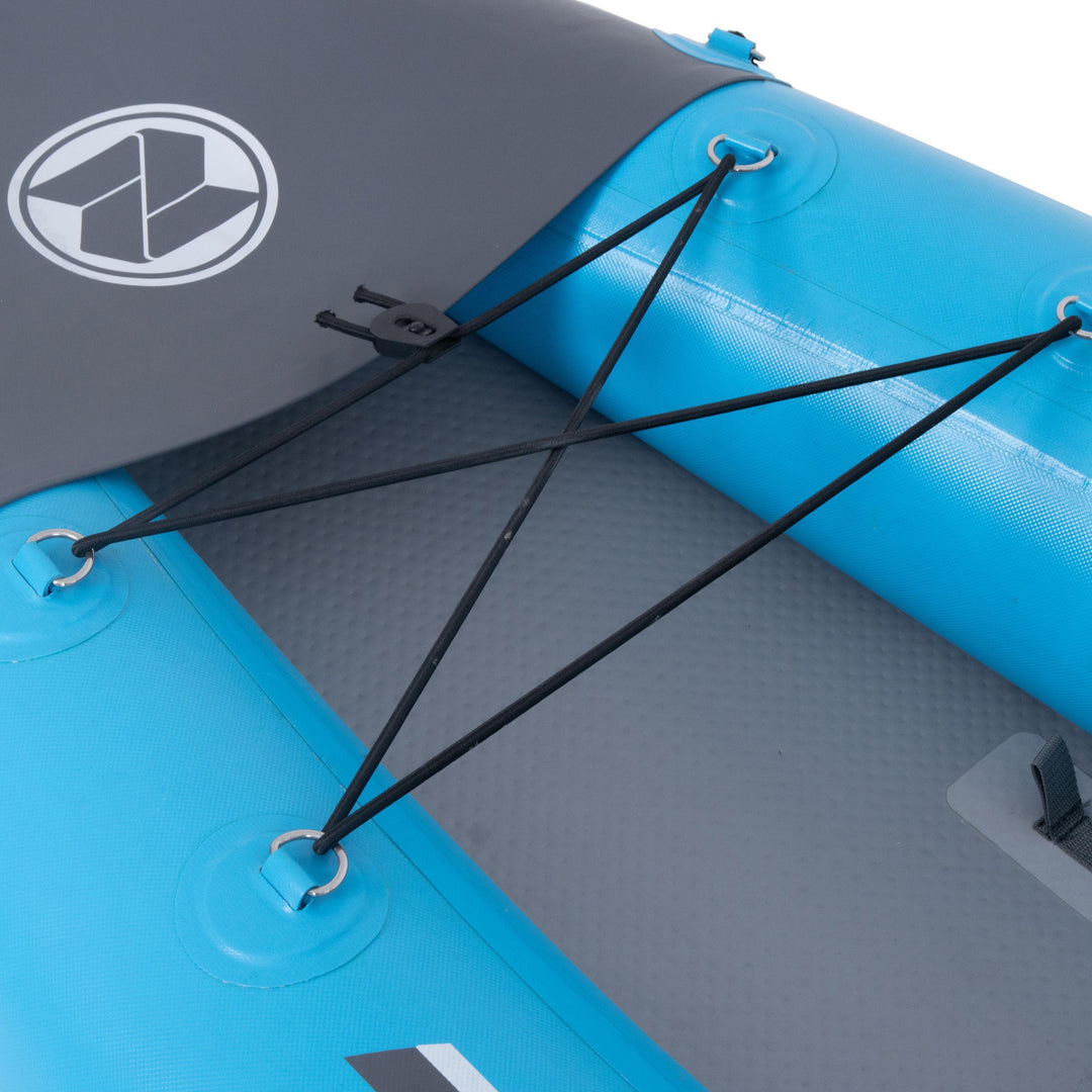 ZRAY aufblasbares Kajak TORTUGA 400 für 2 Personen 386x86x52cm inklusive Pumpe, Paddel und Tragetasche