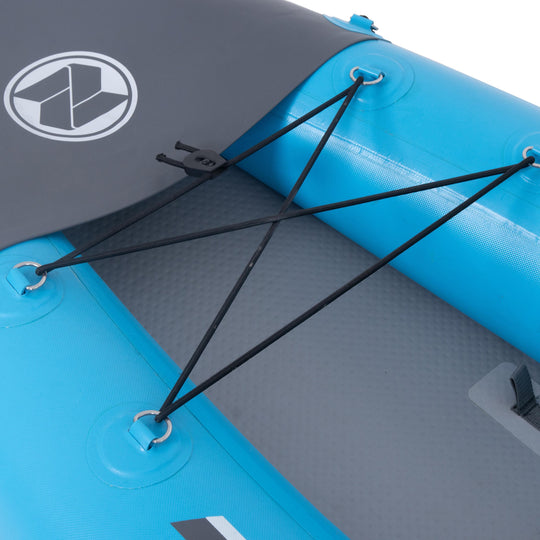ZRAY aufblasbares Kajak TORTUGA 400 für 2 Personen 386x86x52cm inklusive Pumpe, Paddel und Tragetasche