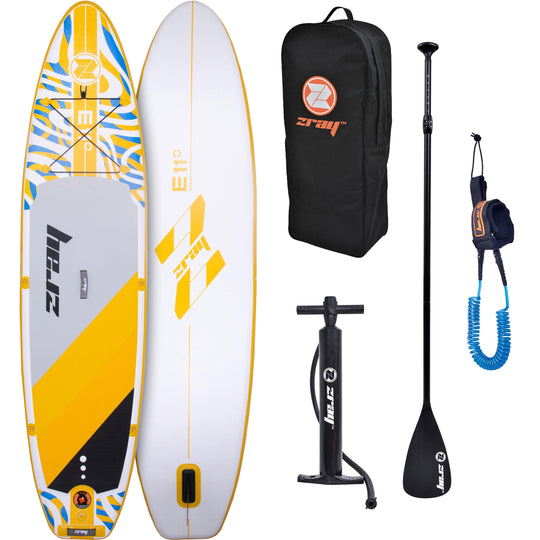 ZRAY SUP All Around Classic E11 aufblasbares Stand Up Paddle Board 335x81x13cm Komplettset gelb