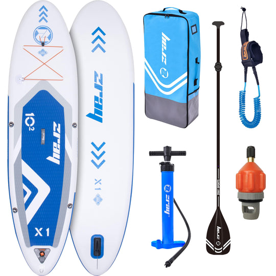 ZRAY SUP All Around Advanced X1 aufblasbares Stand Up Paddle Board 310x81x15cm Komplettset blau