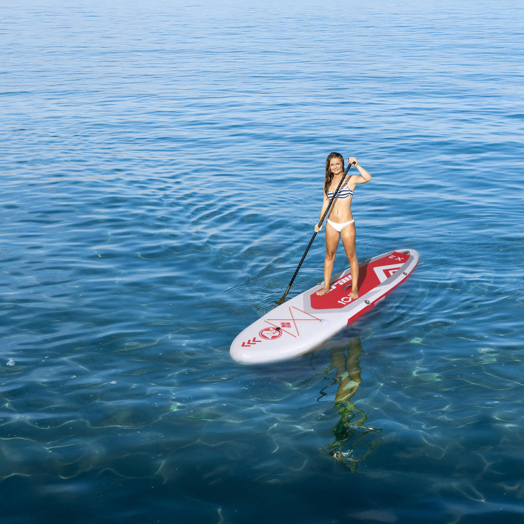 ZRAY SUP All Around Advanced X2 aufblasbares Stand Up Paddle Board 330x81x15cm Komplettset rot