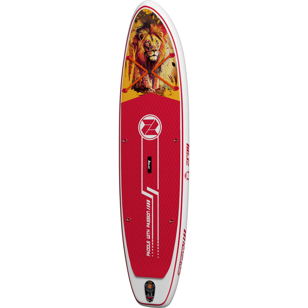 ZRAY SUP All Around Art ArtLeo Stand Up Paddle Board 320x81x15 cm Komplettset rot