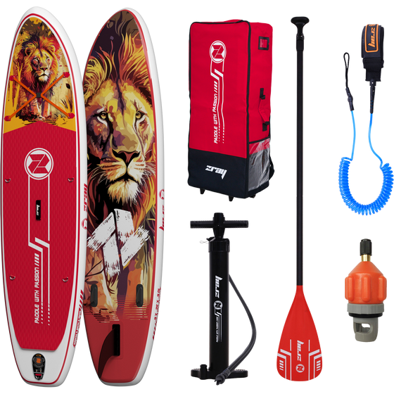 ZRAY SUP All Around Art ArtLeo Stand Up Paddle Board 320x81x15 cm complete set red