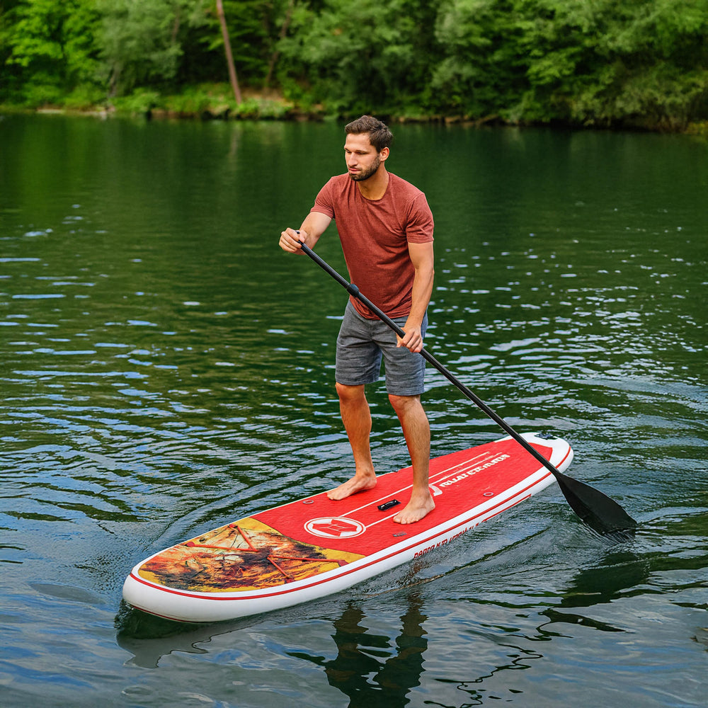 ZRAY ArtLeo Stand Up Paddle Gonflable 320x81x15cm Rouge - Pack Complet