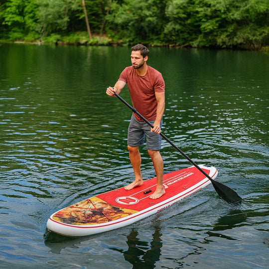 ZRAY ArtLeo Stand Up Paddle Gonflable 320x81x15cm Rouge - Pack Complet