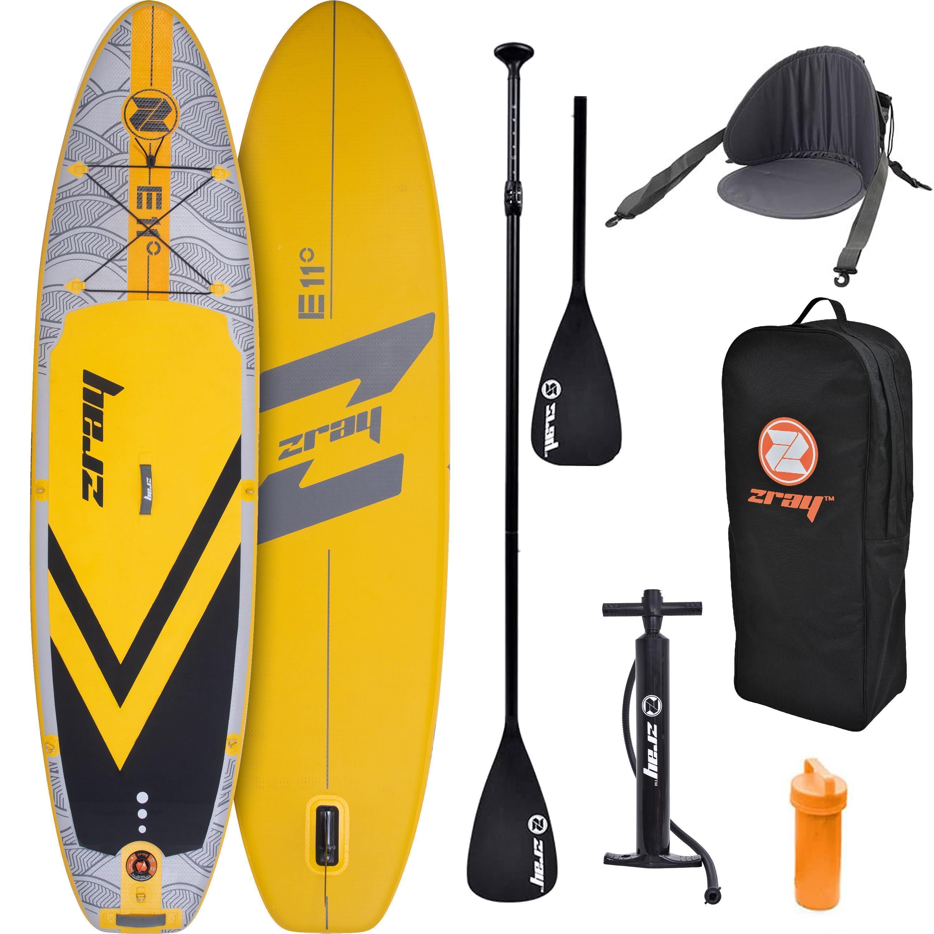 ZRAY SUP All Around Classic E11 Combo Stand Up Paddle Board 335x81x13 cm Komplettset gelb - Zray.Store