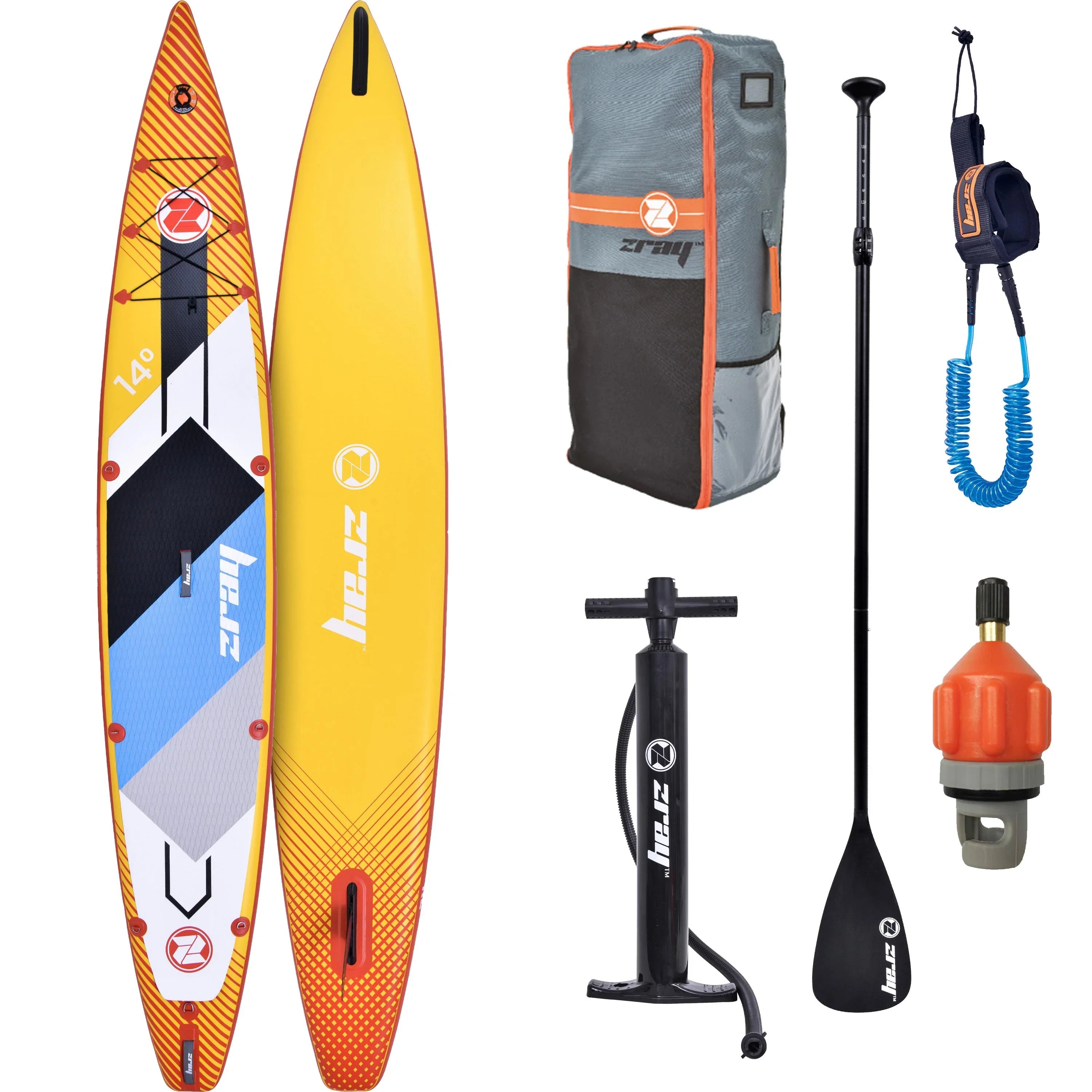 ZRAY SUP Racing R2 Pro Rapid Stand Up Paddle Board 426x71x15 cm Komplettset orange - Zray.Store